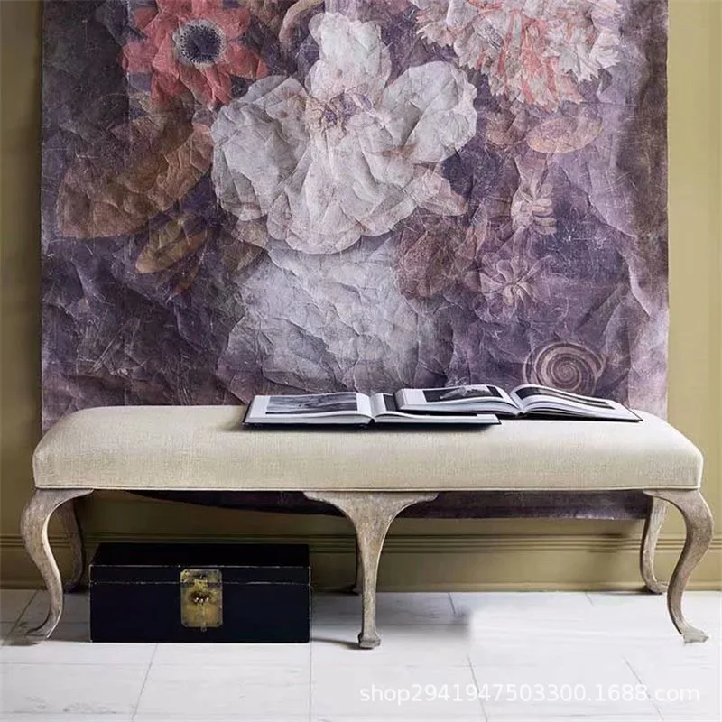 

Мебель по индивидуальному заказу, американская ретро-старая прикроватная тумбочка из цельного дерева, повседневная тканевая мягкая сумка, диван, скамейка, табурет для пеленания обуви в фойе