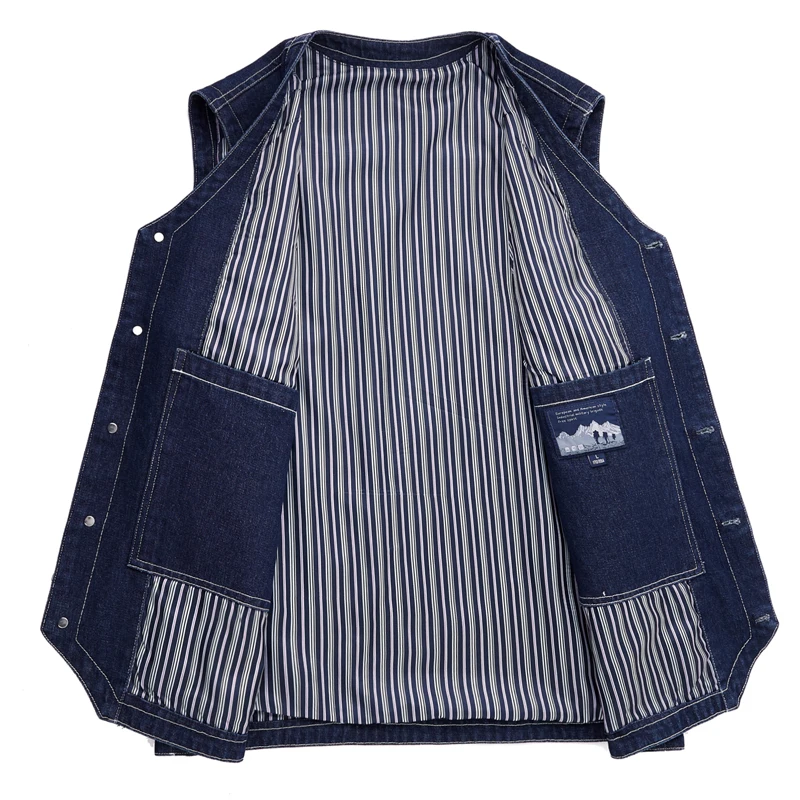 Men Jean Vest Outerwear Denim  - Men'S Fashion Vest With Jeans บทวิจารณ์และราคา