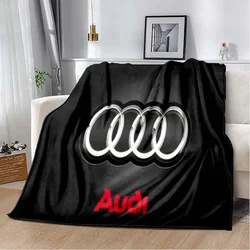 Manta de tendencia con logotipo de coche deportivo 3D a-audi, sala de estar, dormitorio, sofá cama, cálida y cómoda, todas las estaciones, Picnic portátil