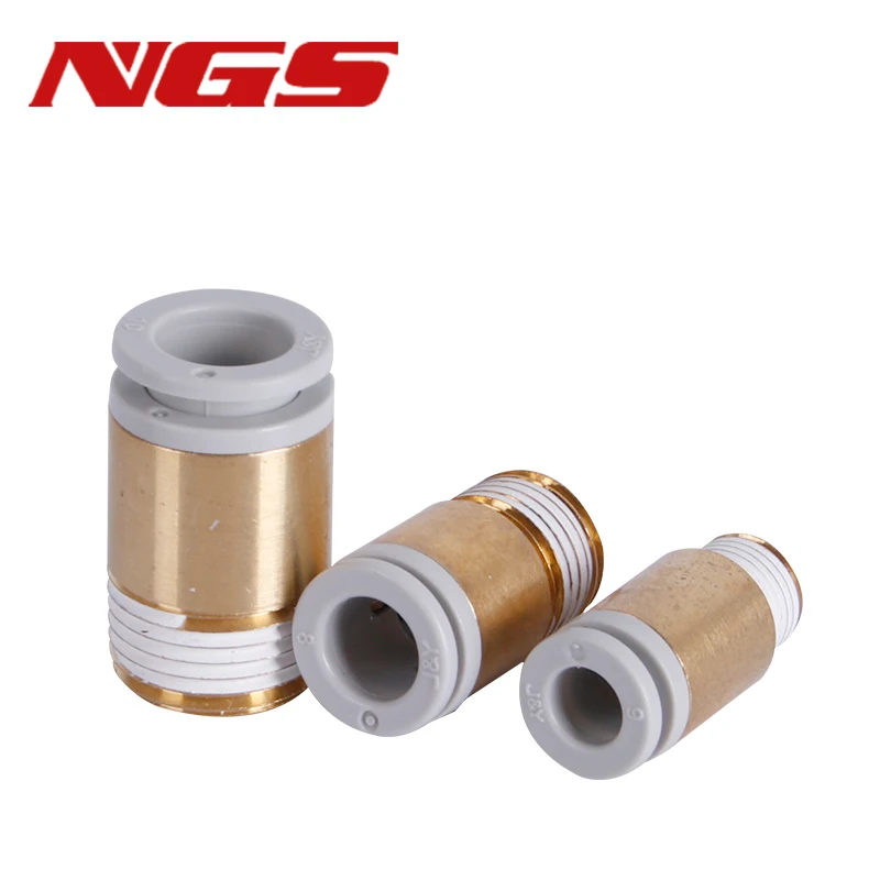 Pneumatic Air Pipe Connector KQ2S Series KQ2S04/06/08/10/12/16-M5/M6/01/02/03/04 Thread Straight Quick Fitting