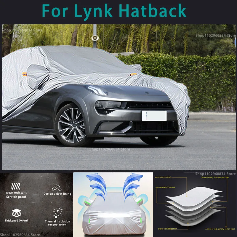 

Для Lynk Hatback 210T полноразмерные автомобильные чехлы для защиты от УФ-лучей пыли дождя снега защитный чехол для автомобиля