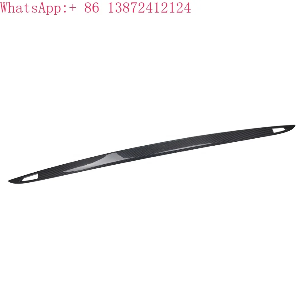 

Add on Style 2016-2018 Real Dry Carbon Fiber Rear Trunk Door Tailgate Decoration Trims for Tesla Model S