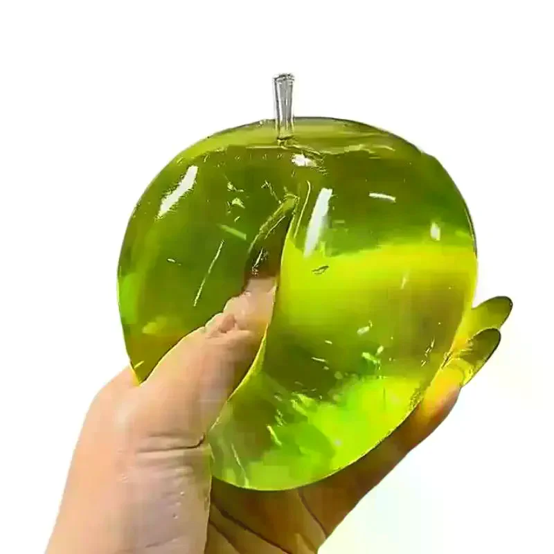 1-delig stressverlichting en ventilatiewoede speelgoed Groene appel Plasticiteit Knijpspeeltje om stress te verlichten voor vrienden