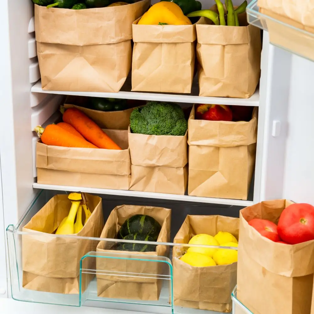 Thickened Kraft Paper Storage Container Kitchen Bread Toast Organizer Reusable Food Packaging Bags Pantry Sacks