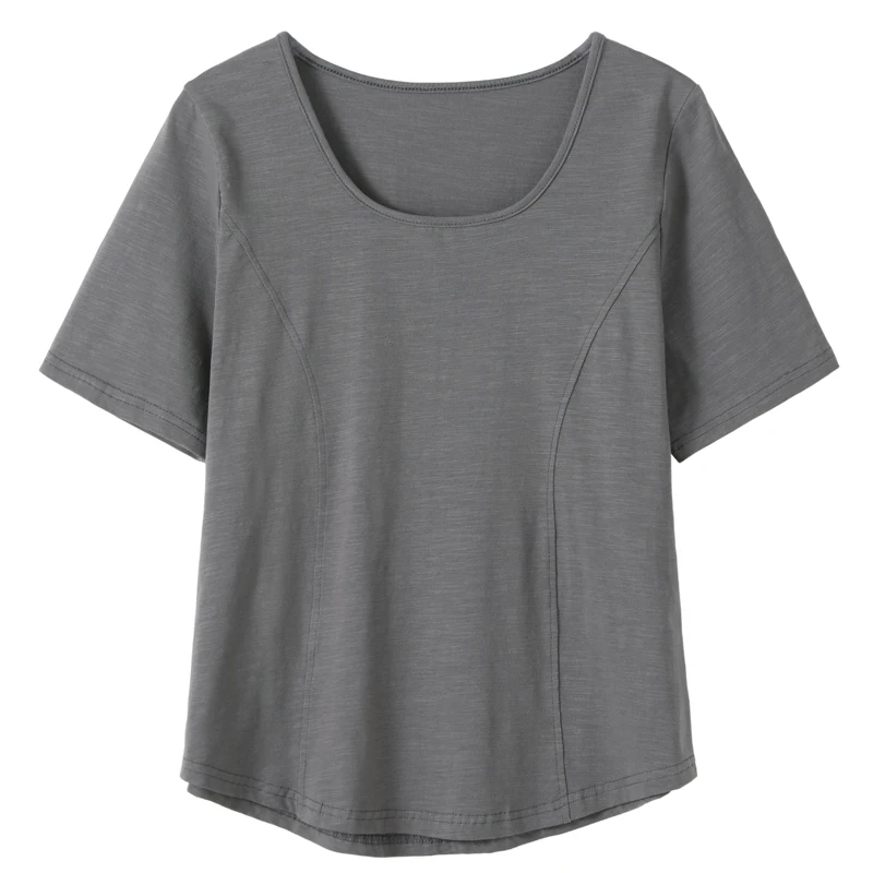 Blusa de manga curta com o pescoço feminino, camisa casual, tops verão, nova moda, 2022, J901