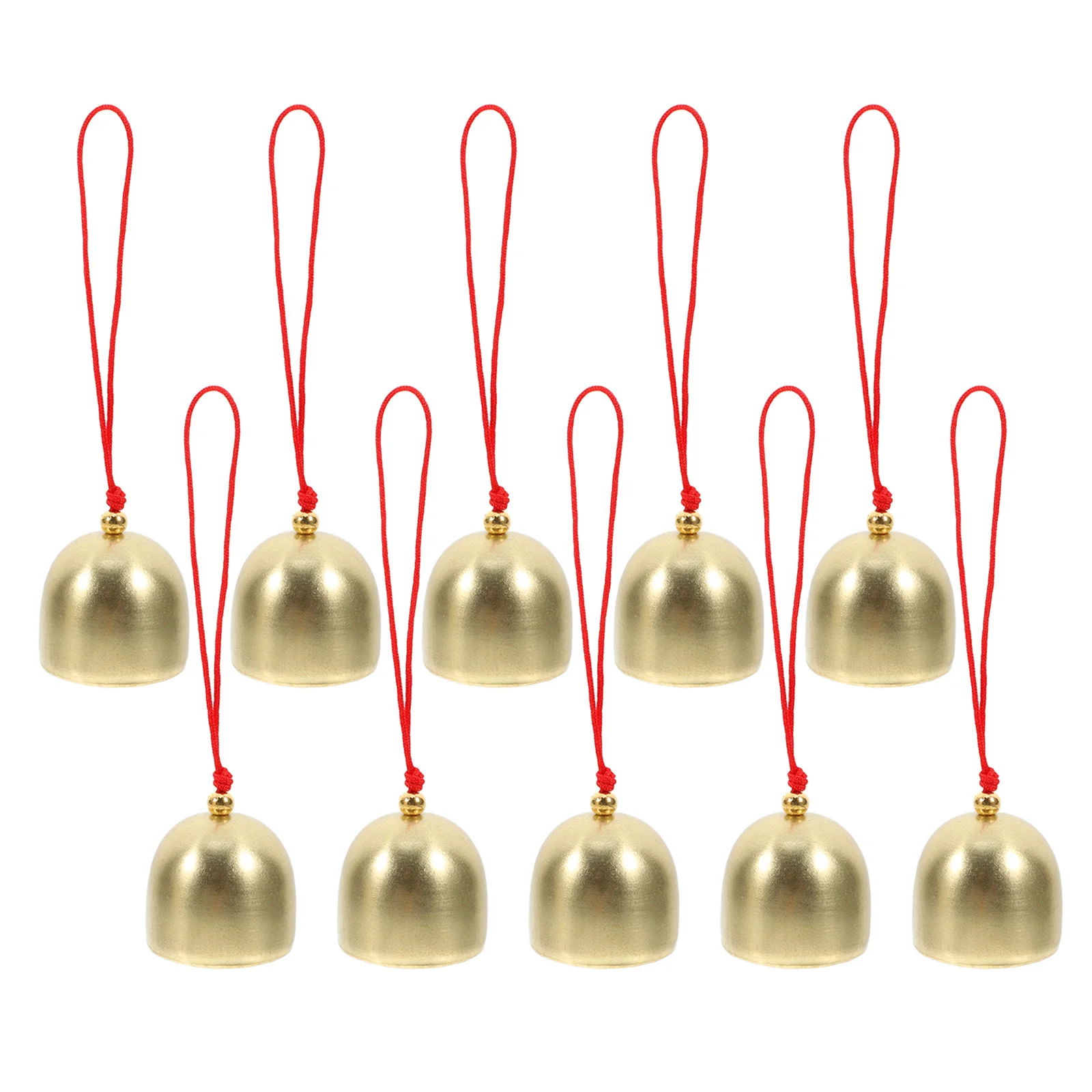 

10Pcs Metal Hanging Bells Rustic Vintage Red String Holiday Wreath Farmhouse Ornaments DIY Craft Mini Wind Chimes Decoration