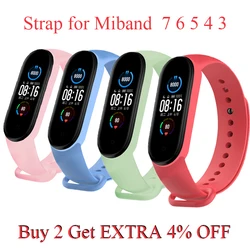 Ersatz armband für Xiaomi Mi Band 3 4 5 6 Armband Silikon Armband für Miband 7 4 5 6 Armband Smart Watch Band Armband