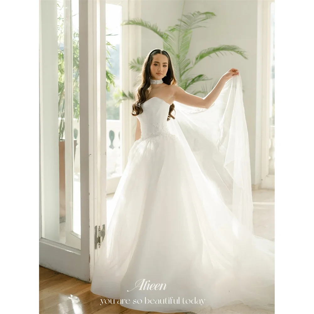 

Aileen Tulle Sweetheart White Ball Gown Formal Evening Gown Elegant Luxury Women's Ladies Lace Customized Robes De Soirée