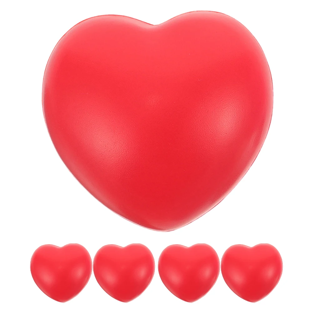 5 قطعة على شكل قلب قبضة الكرة اليد ممارسة الإجهاد الإغاثة ضغط الكرة لكبار السن اليد تقوية أجهزة لياقة بدنية