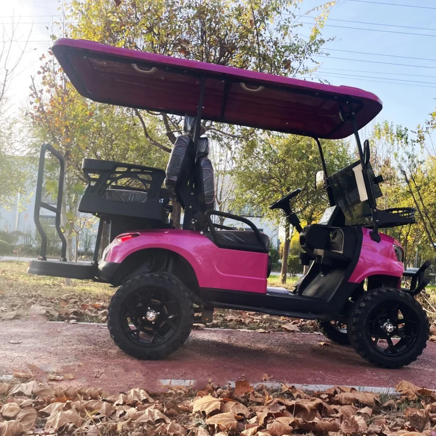 Electric Golf Cart With Front Bumper 12-Inch Off-Road Tires Sand Bucket X2 Top Basket All-Terrain Off-Road New Energy Cart