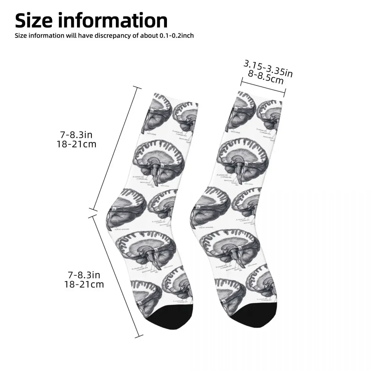 Gehirn Anatomie Socken Harajuku super weiche Strümpfe ganzjährig lange Socken Zubehör für Unisex Geburtstags geschenk