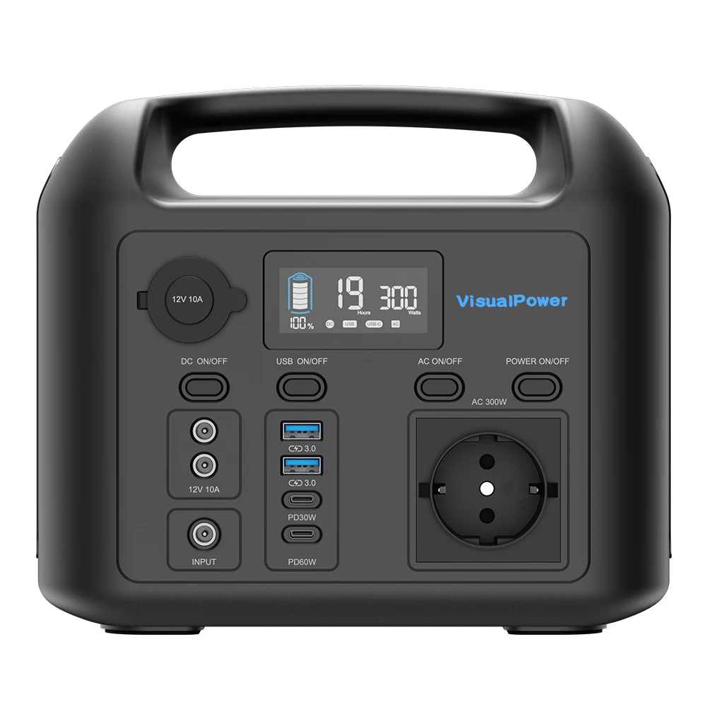 Caravan And RV Backup Power 300W Portable Power Station 290Wh LiFePO4 Battery For Laptops Drones Tents Projector Outdoors