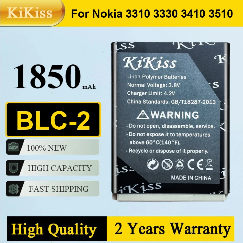 

BLC-2 Li-ion Battery For Nokia 3310 3330 3410 3510 5510 3530 3335 3686 3685 3589 3315 3350 3510 6650 6800 3550 BLC 2