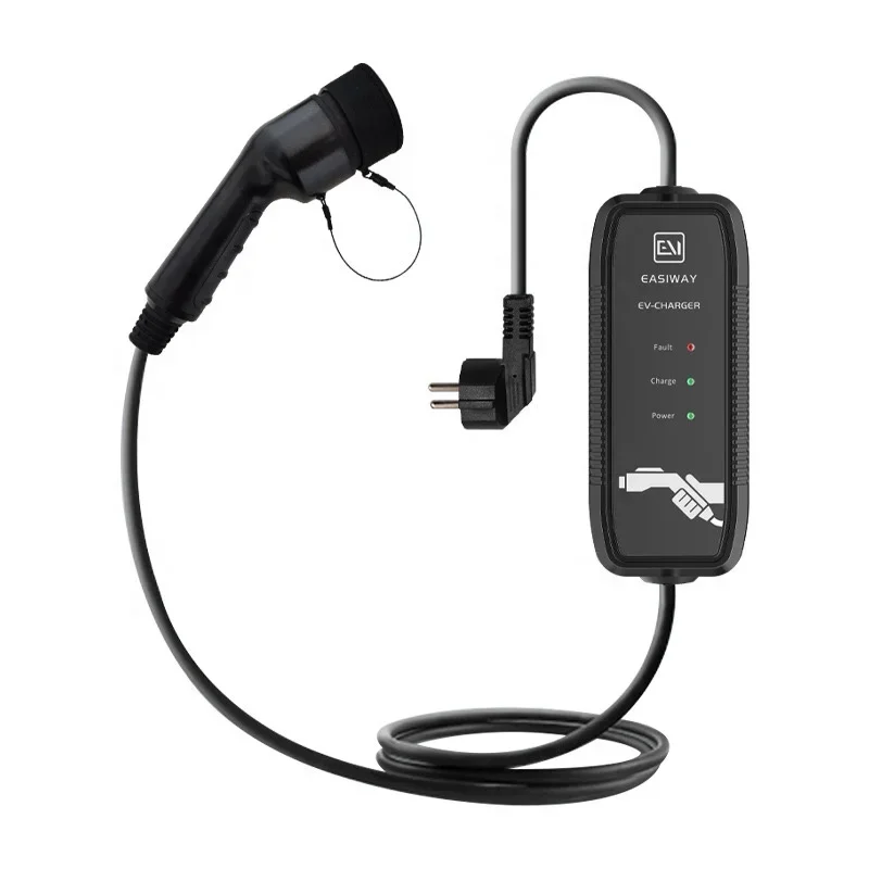 EU New Energy Electric Car Charger Home Use Electric Vehicle Charging Pile 3.5Kw 7Kw Screen Display Portable Ac Ev Charging