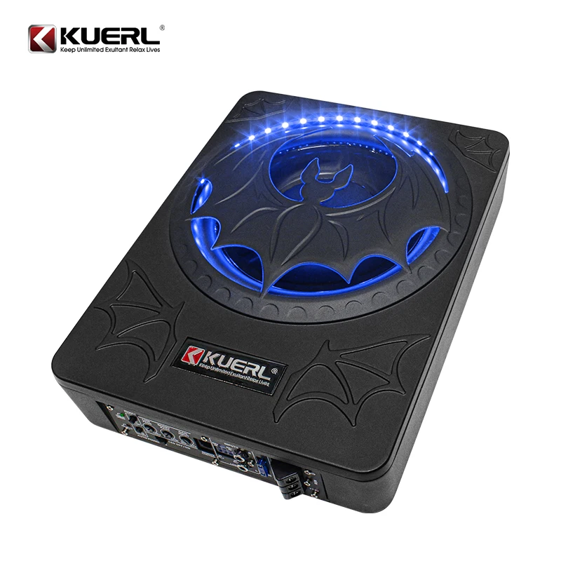 New Design 12V DC 10 Inch Bat Single Car Subwoofer Amplifier 200W RMS Best Quality KUERL K-BF10 Audio System