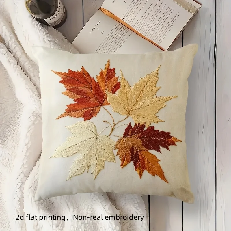 1pc Berry Branch Fall Decor 2D printing non-embroidered autumn harvest farmhouse sofa living room decoration cushion cover