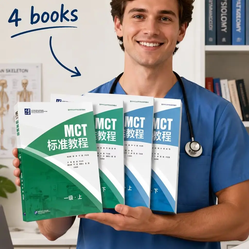 (4 books) MCT Standard Course Medical Chinese Test Prep Medical Chinese Textbook