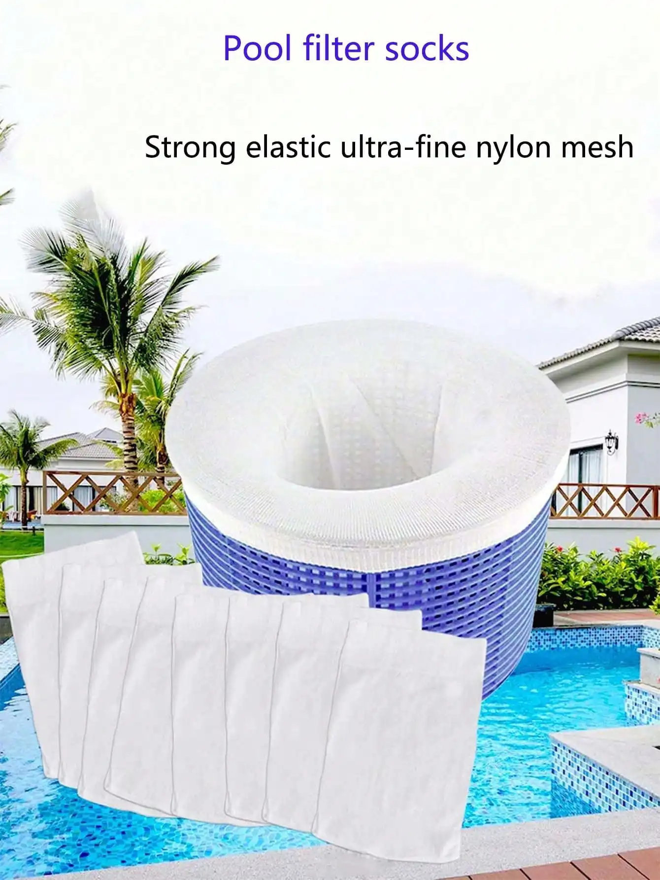 Pool Skimmer Filter Socks Cleans Debris Leaves For In-Ground Above Ground Swimming Pools