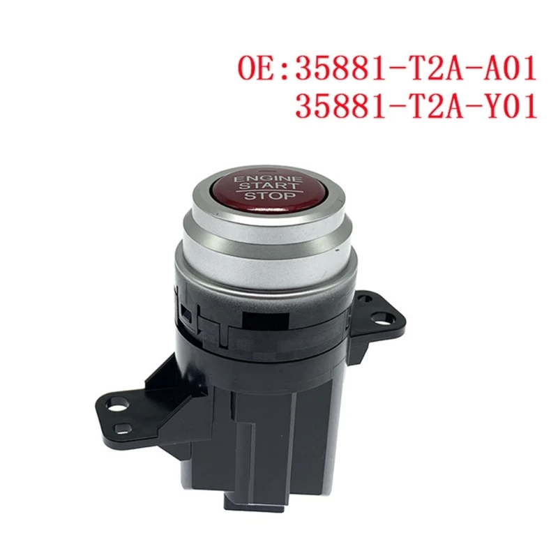 Push Button Momentary Latching Car Ignition Starter On Off Engine Power for 35881-T2A-A01 35881-T2A-Y01