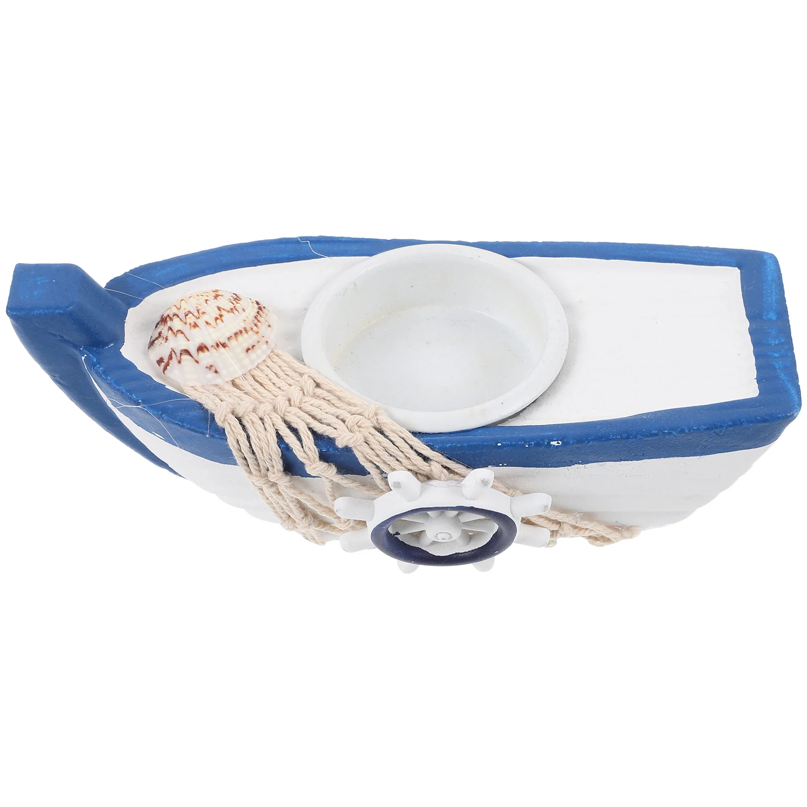 

Household Boat Candlestick Holder Nautical Candlesticks Resin Coastal Candleholder