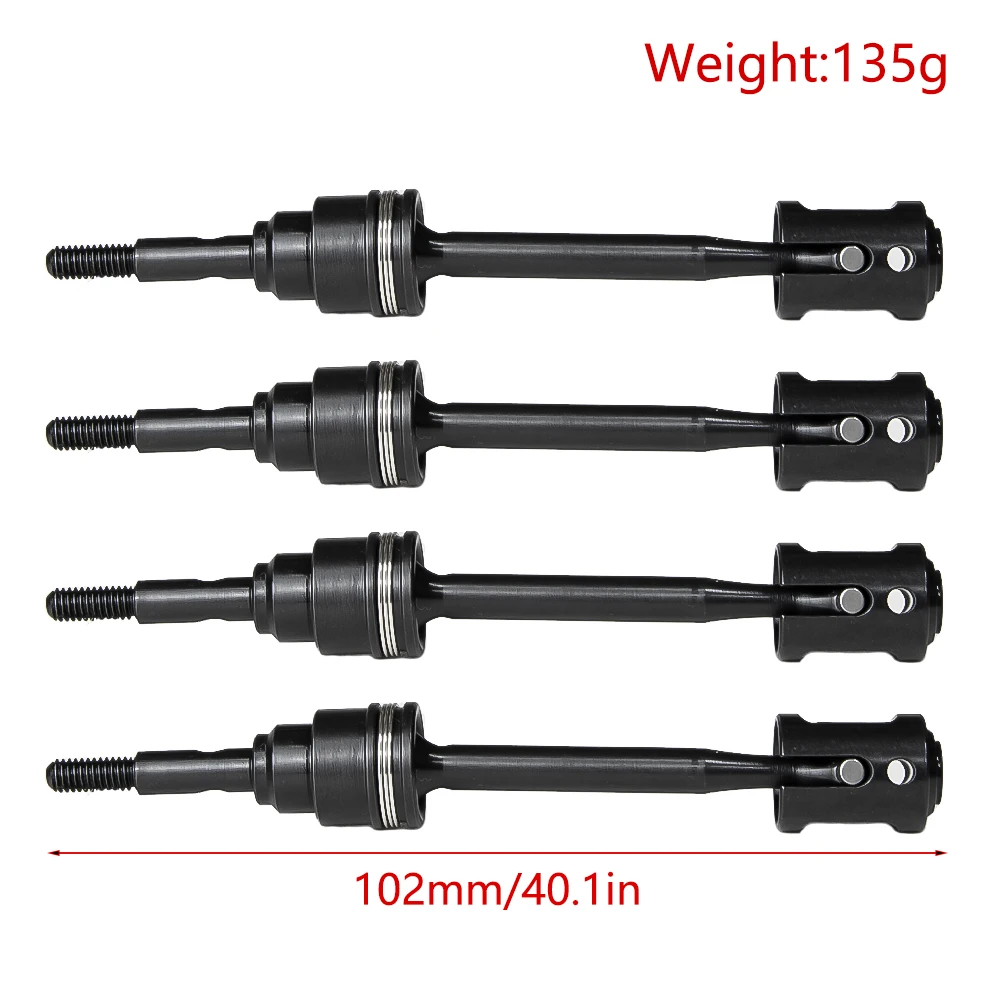 

4Pcs Stainless Steel CVD Drive Shafts 102MM Accessories for Trxs 1/16 Mini Maxx BL-2s 107154-1 RC Car Upgrade Parts