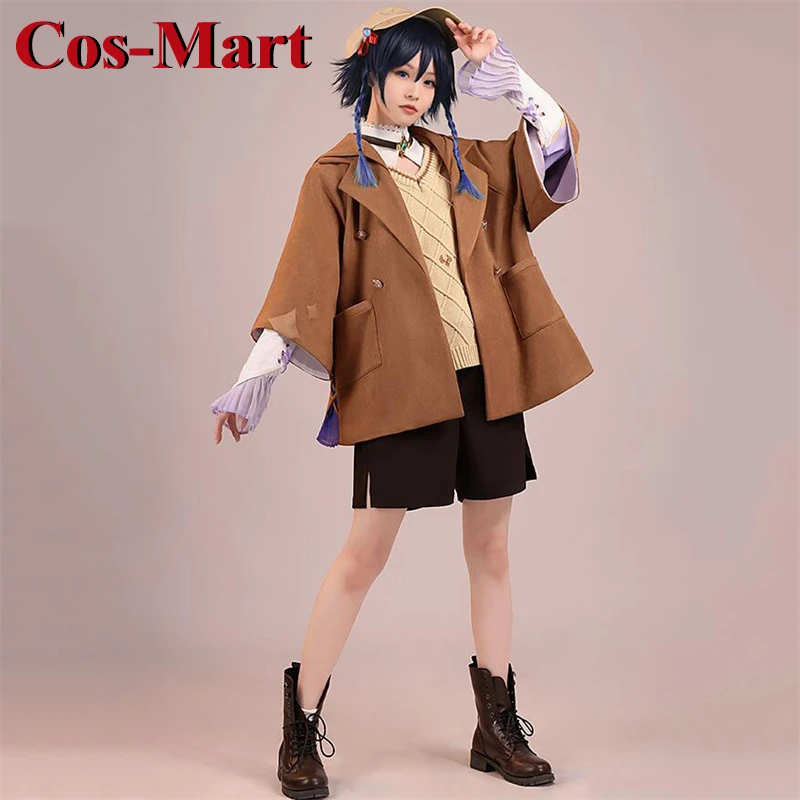 Cos-Mart Game Genshin Impact Venti Cosplay Costume Junior Lovely Uniforms Activity Party Role Play Clothing