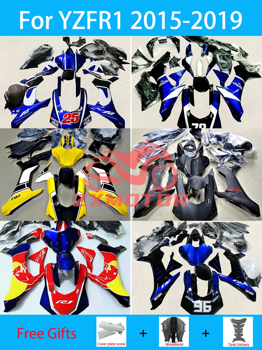 ヤマハ用カスタムバイクフェアリングキット,モーターサイクルアクセサリー,Yzfr1 2015 2016 2017 2018,yzf r1 15-19