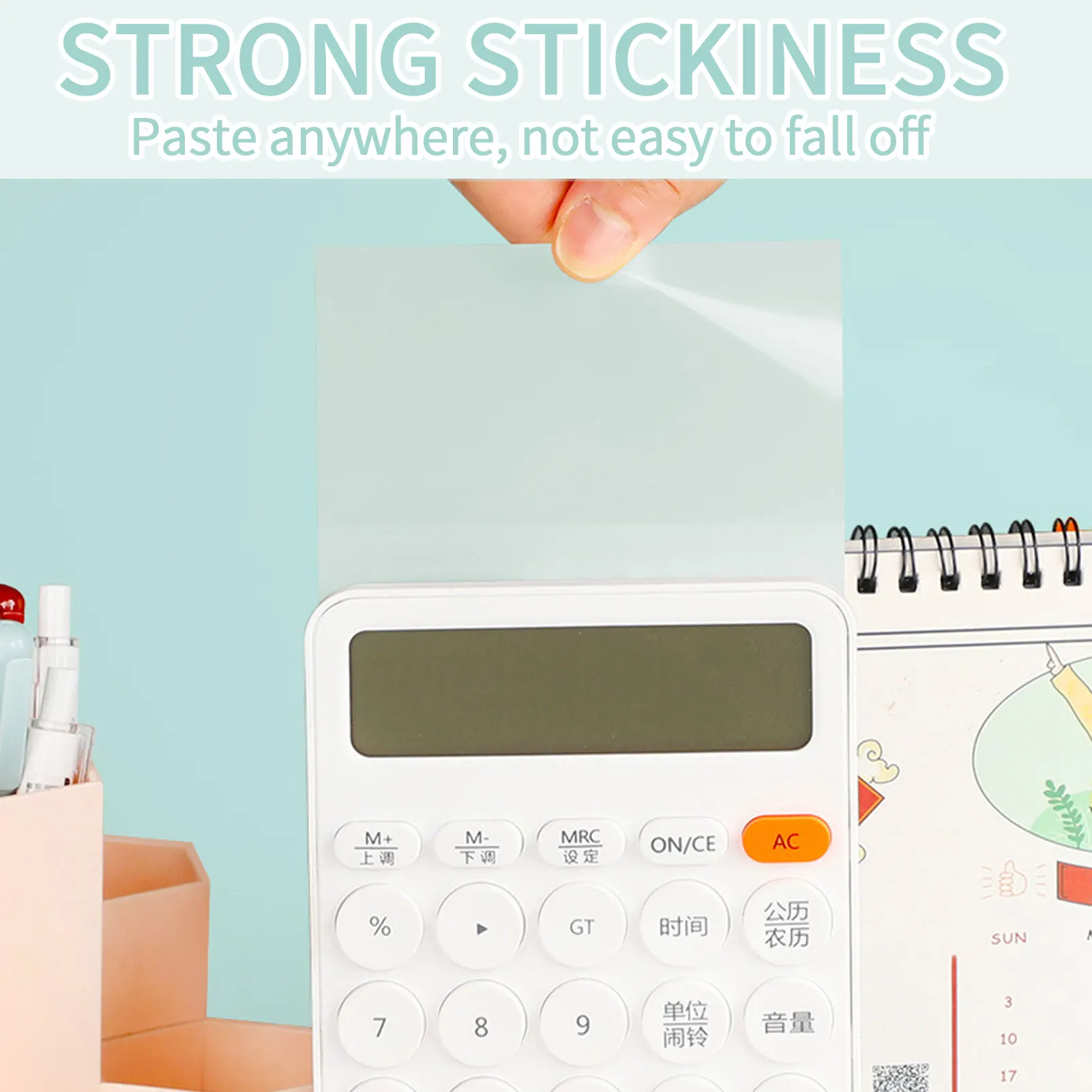 Clear Sticky Notes 50 Vellen Zelfklevende Clear Sticky Notes Zelfklevende Transparante Memo Note Pads School Kantoor levert