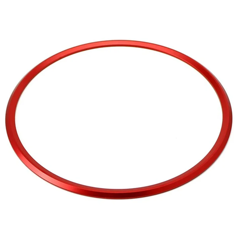 Red Aluminum Steering Wheel Ring Decoration Trim for Porsche Cayenne Panamera Macan Cayman/Boxster 911 (145mm)