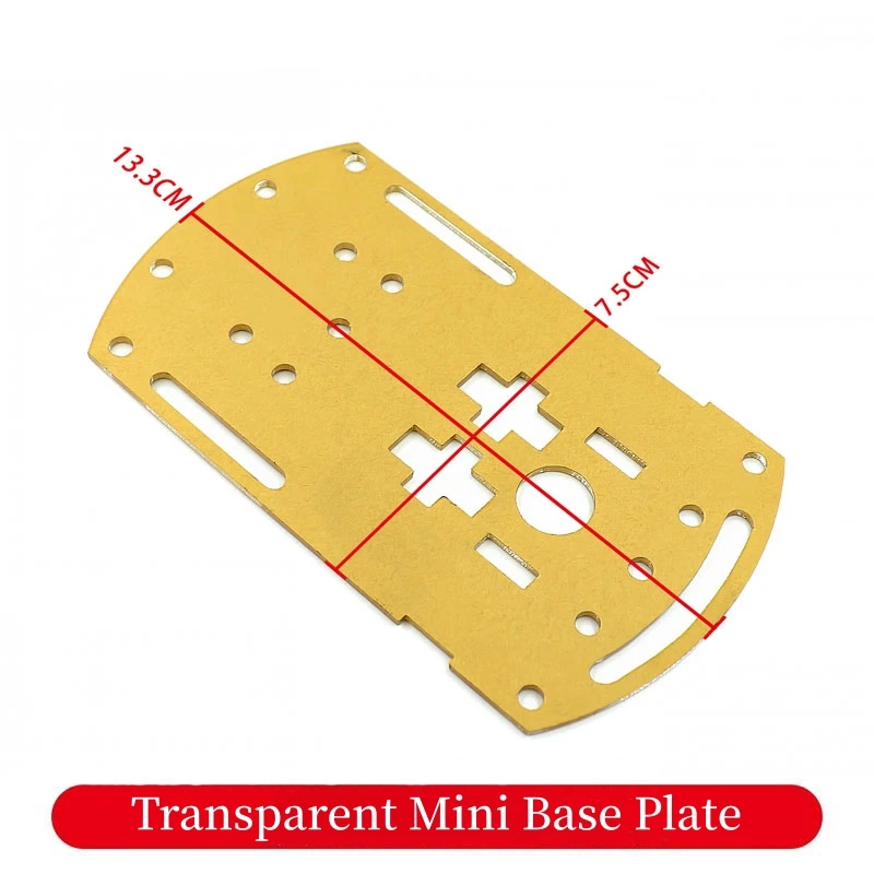 1~50Pcs Intelligent Car Chassis 2WD 2-wheel Car Bottom Plate 4WD 4-wheel Bottom Plate Transparent Acrylic