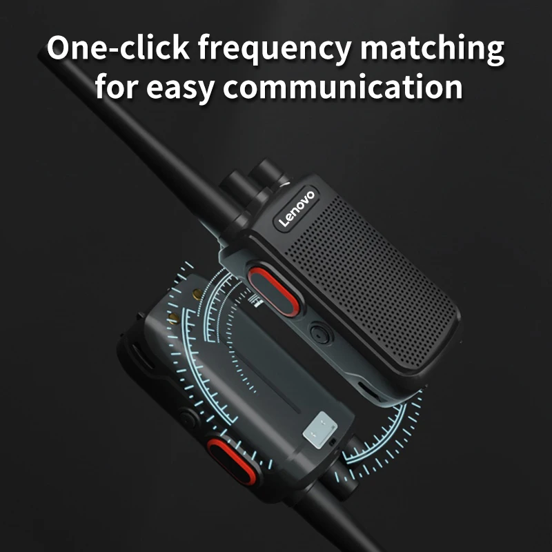 Lenovo 2PCS Portable Mini Walkie Talkies Blueteeth Two Way Radio Type-C Rechargeable Long Range Transceiver