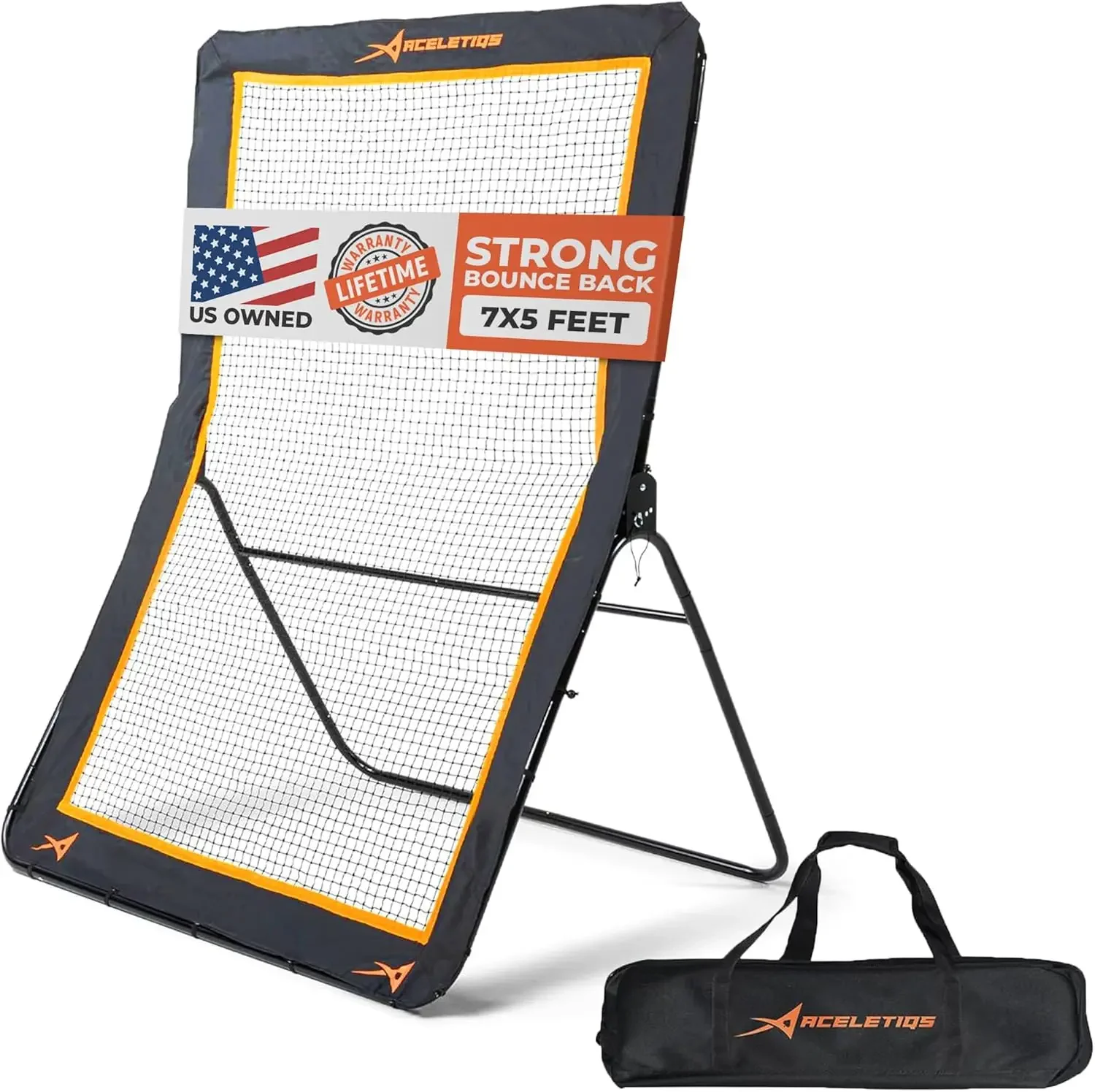 Lacrosse Rebounder for Backyard 5x7 Feet Baseball Rebounder Volleyball Rebounder - Lacrosse Ball Pitchback, Throwback,