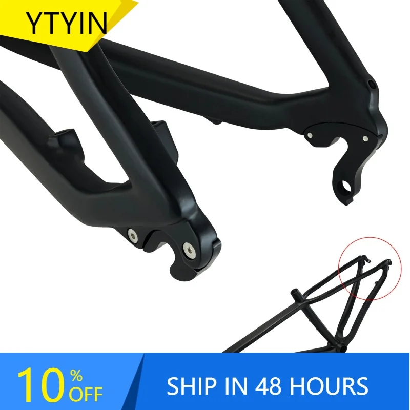 

YTYIN 27.5" 29" Mountain Bike Frame Carbon Fiber Black QR 135mm MTB Frame 15''/17''/19'' Bucket Axle Off-road Bicycle Frame