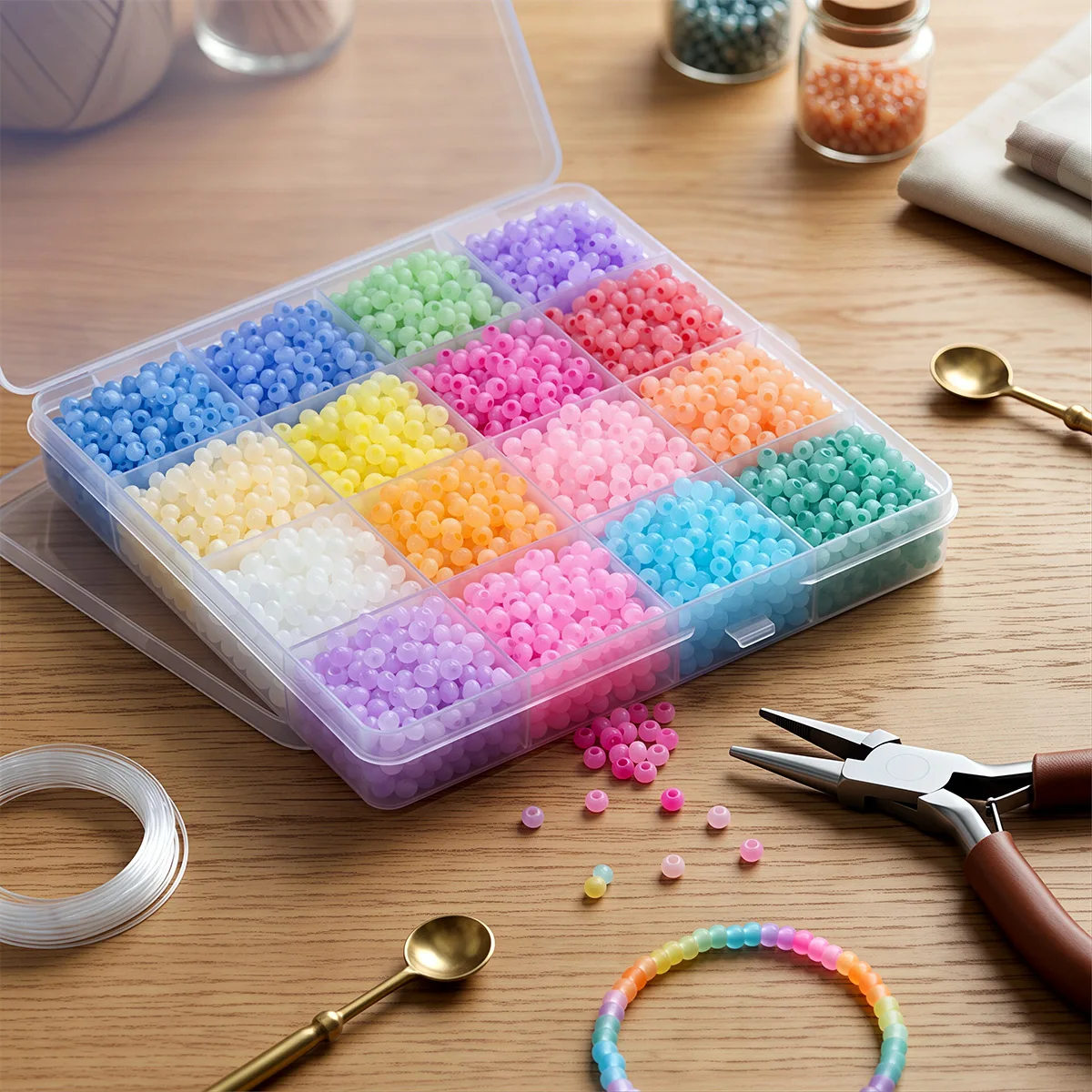 

Стеклянные бусины кошачий глаз ледяные полупрозрачные 4 мм, 750 шт, круглые разделительные бусины для браслетов, ожерелий и украшений своими руками для девушек