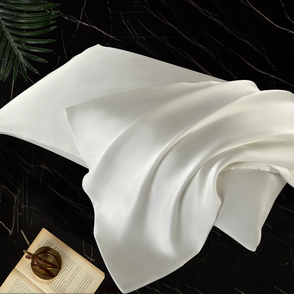 100% Double-sided Pure Silk Pillowcase 16MM 6A Grade Natural Mulberry Silk Pillow Case with Hidden Zipper Good for Skin Sleep