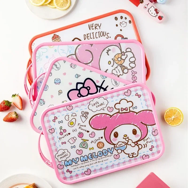 Sweet Sanrio Cinnamoroll Anime  Kuromi Kawaii Cutting Board Cute Picnic Camping Fruit Sanrio Cutting Board Christmas Gifts Toys