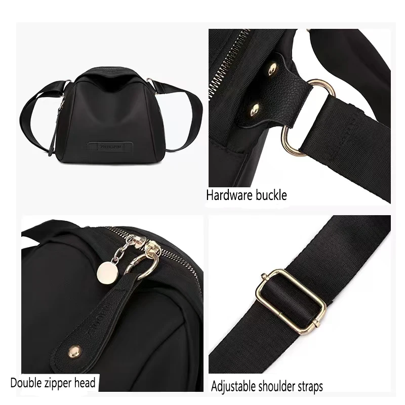 Waterproof Shell Crossbody Bag for Women Nylon Small Shoulder Bag Trendy Phone Purse Handbags with Wide Adjustable Strap