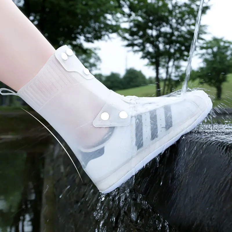 Rain Shoe Covers, Non-Slip, Thickened, Wear-Resistant, High-Tube, Fashionable for Adults, Suitable for Rainy Days, Waterproof Rain Boot Foot Covers for Children