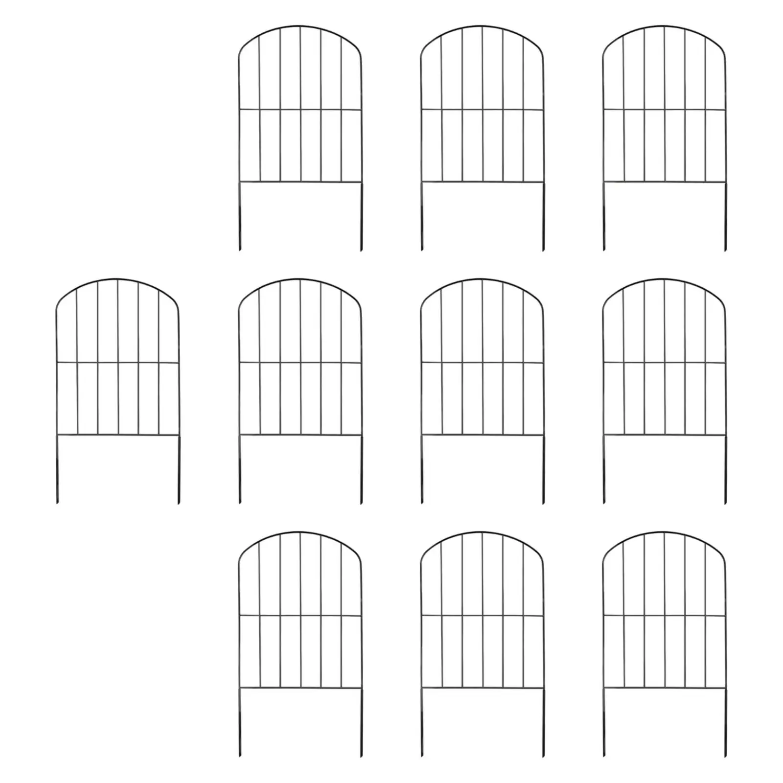 10Pcs Decorative Garden Fence Panels Outdoor Wedding Prop Lawn Animal Barrier Fences for Stairs Farmhouse Dogs Door Restaurant