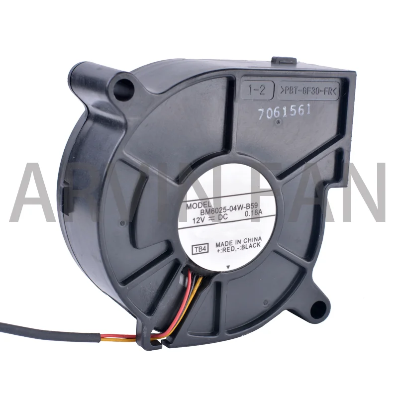 Brand New Original BM6025-04W-B59 6025 6cm 60mm Blower 12V 0.18A Centrifugal Turbo Blower Cooling Fan