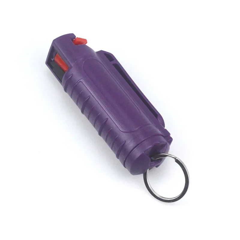 Portable Pepper Spray Keychain Self-Defense Outdoor Safety Keychains Reusable Personal Defense Spray Pressure-Type Mini Keyrings