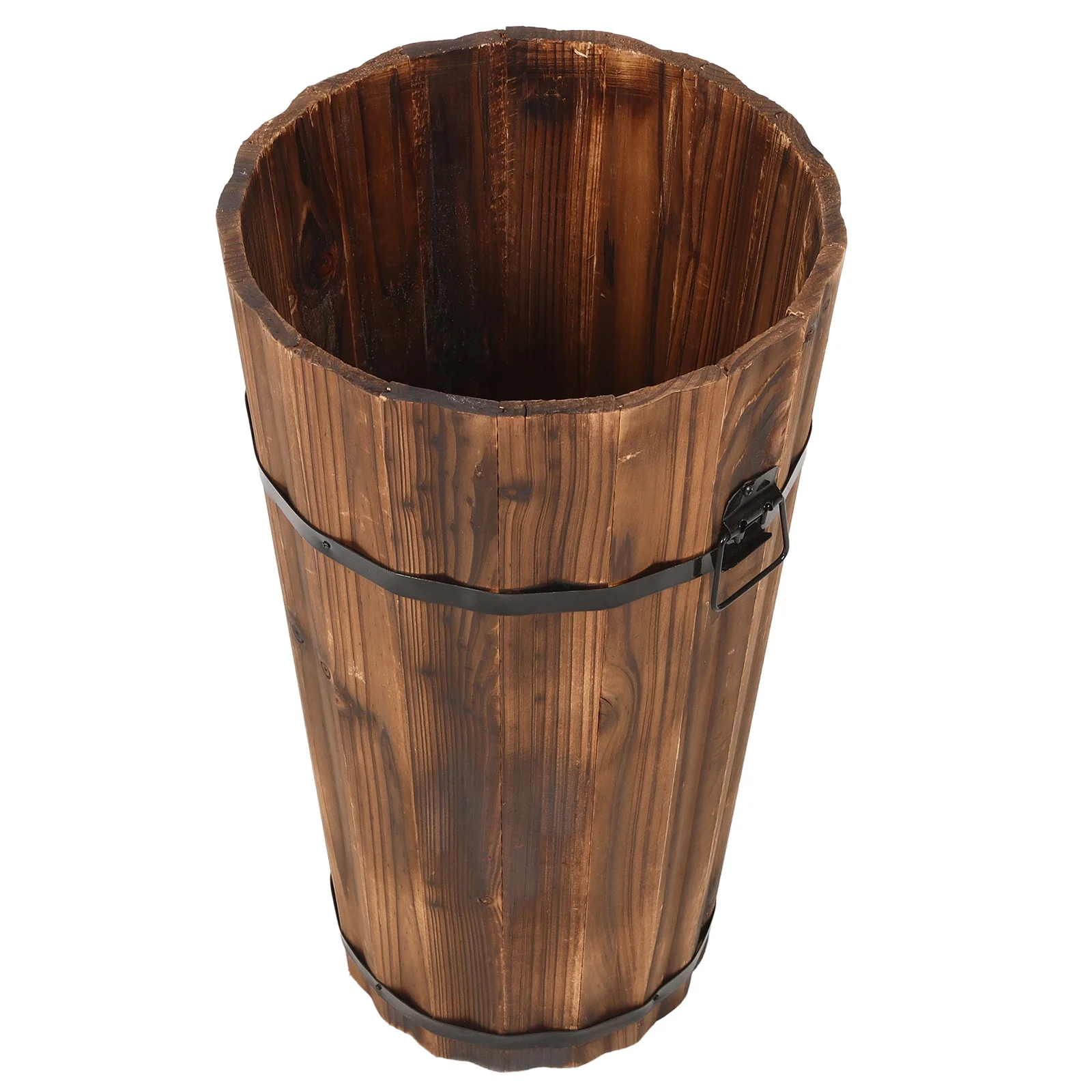 

Entryway Umbrella Stand Folding Umbrellas Bucket Carbonized Wood Flower Storage Holder