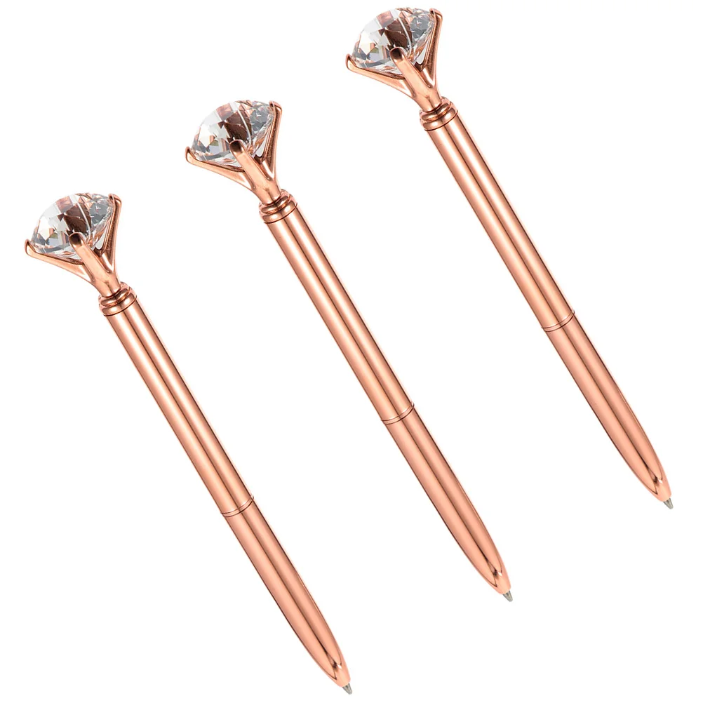 

3 Pcs Diamond Ballpoint Pen for Students Writing Tool Signature Delicate Craft Fountain