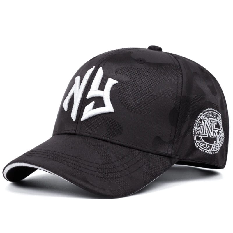 Fashion NY Camouflage Embroidered Cap Men Women Adjustable Hip Hop Baseball Cap Unisex Adult Outdoor Sun Hat Snapback Hat