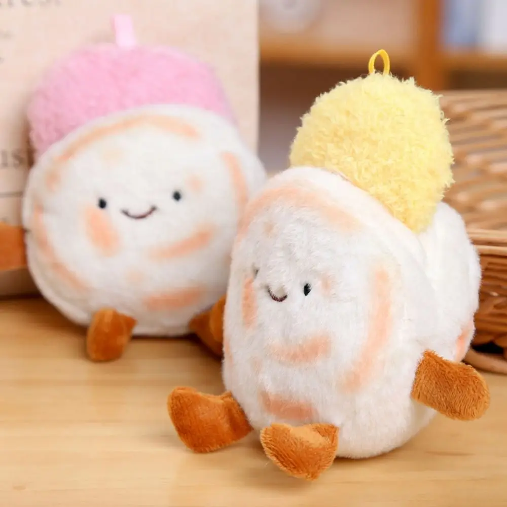 Chinese Food Plush Rougamo Keychain Pancake Detachable Roujiamo Meat Pie Pendant Stuffed Doll Soft Chinese Hamburger Bag Pendant