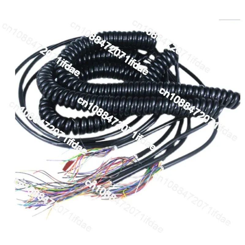 6/7/12/14/15/16/18/19/21/26 Cores Spring Spiral Cable for CNC Electronic Handwheel Spring Wire Cable Manual Pulse Generator