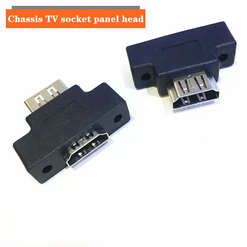 Adapter kompatybilny z HDMI Gniazdo panelu obudowa komputera z otworem na śrubę do mocowania złącza żeński do żeńskiego kompatybilne z HDMI