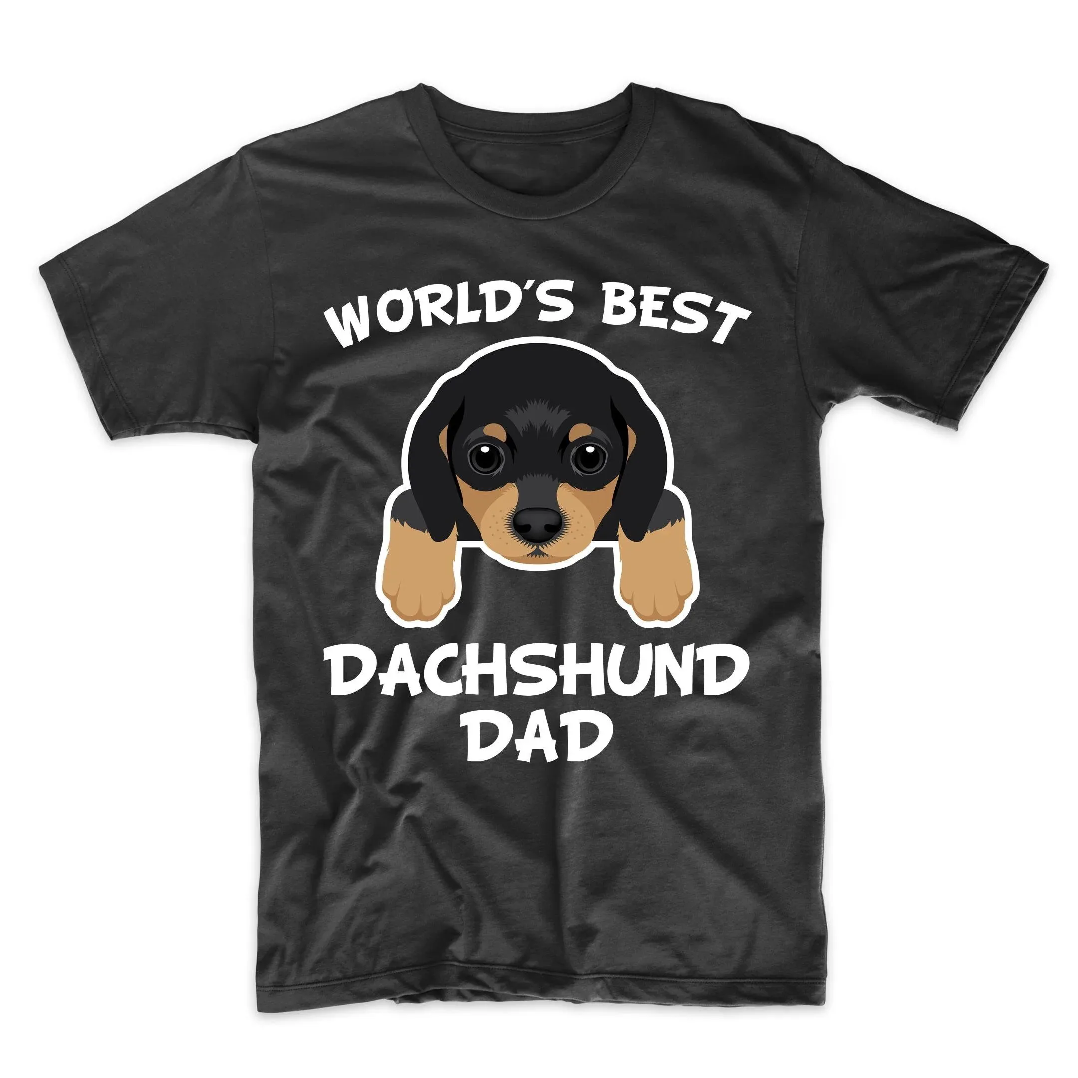 Dachshund Dad T Shirt World'S Best Dog Owner