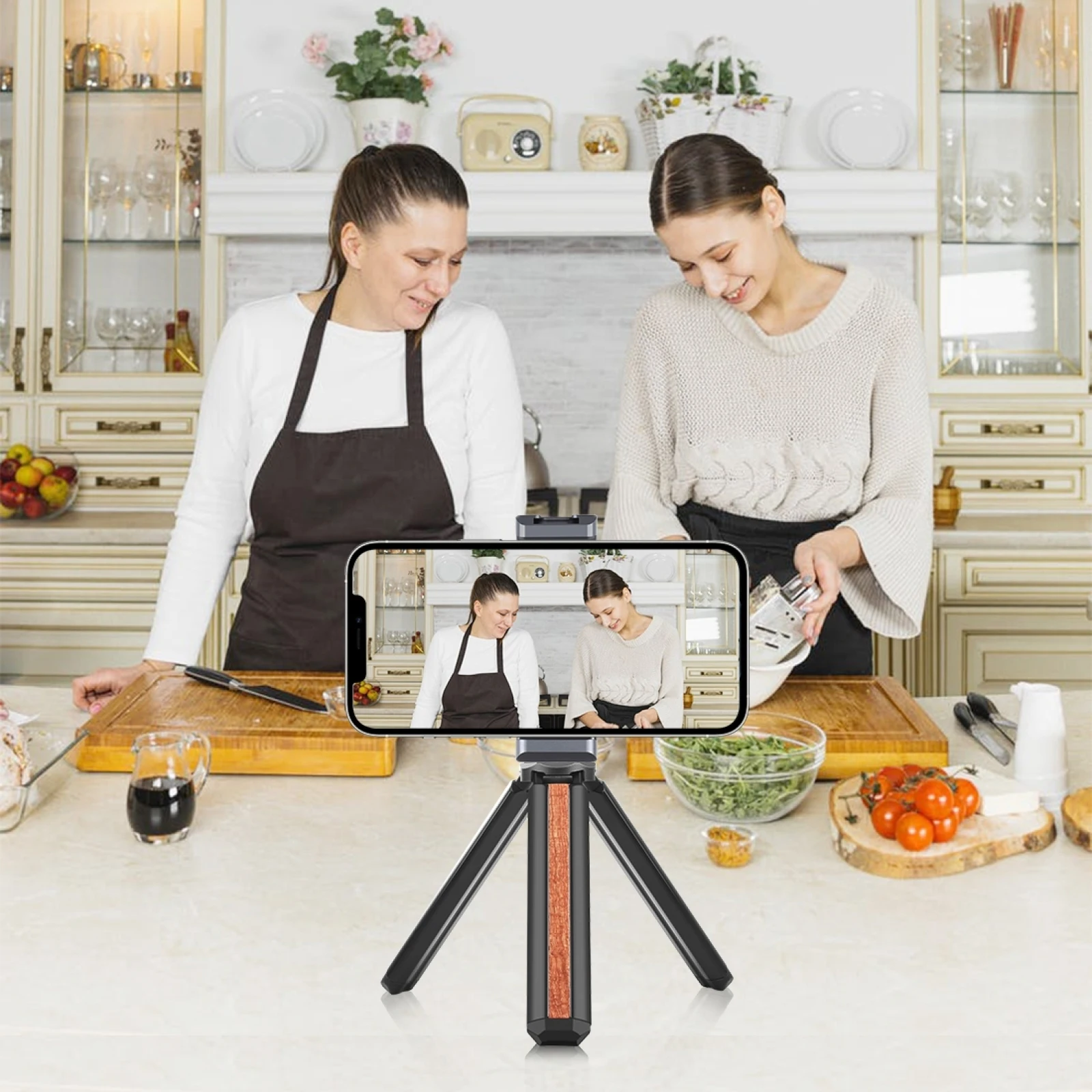 PULUZ-سبائك الألومنيوم حامل المشبك الهاتف ، قوس الأحذية الباردة