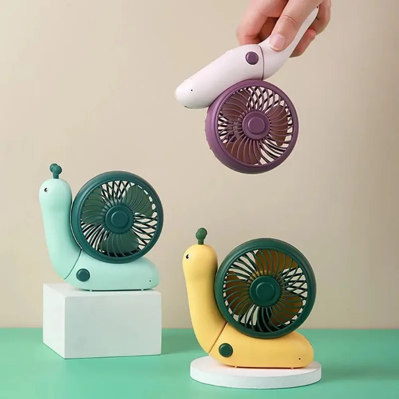 1 ventilateur de bureau portable, silencieux et puissant, pliable, en forme d'escargot._voghion.com
